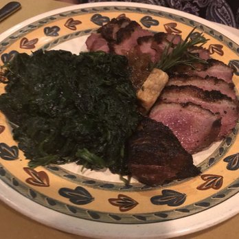 Locanda Vini e Olii - Duck breast with spinach instead of chickpeas ($5 upcharge, which wasn't worth it) - Italian Near Me - Brooklyn, New York Locanda Vini e Olii - Duck breast with spinach instead of chickpeas ($5 upcharge, which wasn't worth it) - Italian Near Me - Brooklyn, New York