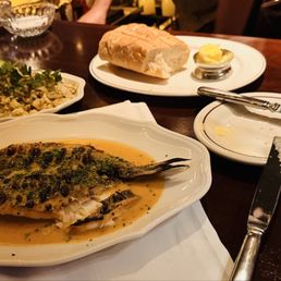 Whole branzino, crab fried rice & glass of Sancerre. Whole branzino, crab fried rice & glass of Sancerre.