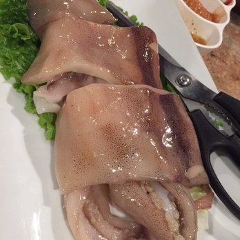 Han Sung BBQ - Squid before it hits the grill - Korean Near Me - Santa Clara, California Han Sung BBQ - Squid before it hits the grill - Korean Near Me - Santa Clara, California