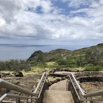 Makapu'u Point Lighthouse Trail - Stairs from scenic view - Hiking Near Me - Honolulu, Hawaii