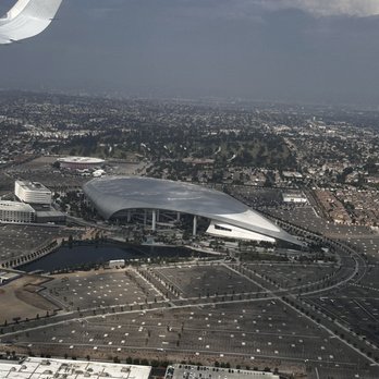 SoFi Stadium - Sofi out airplane window - Stadiums & Arenas Near Me - Inglewood, California