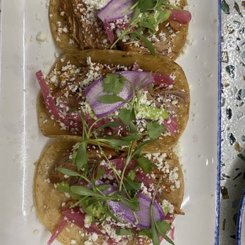 Fresco Cocina - Achiote Roasted Pork! Delicious flavor with pickled onions and avocado. - Tacos Near Me - Carlsbad, California Fresco Cocina - Achiote Roasted Pork! Delicious flavor with pickled onions and avocado. - Tacos Near Me - Carlsbad, California
