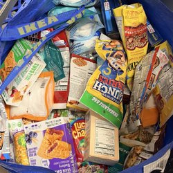 Drop off for the food pantry in the back of the store.