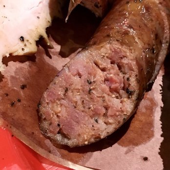 Terry Black's Barbecue - Sausage inside - Barbeque Near Me - Austin, Texas Terry Black's Barbecue - Sausage inside - Barbeque Near Me - Austin, Texas