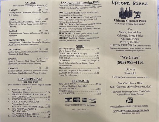 Menu photo 6 Uptown Pizza Oxnard, CA Menu photo 6 Uptown Pizza Oxnard, CA