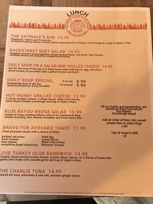 Menu photo 4 Cactus Jack's Saloon & Grill Evergreen, CO