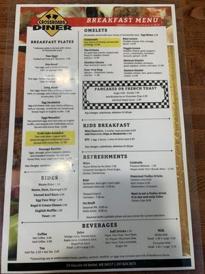 Menu photo 5 Crossroads Diner & Deli Bethel, ME Menu photo 5 Crossroads Diner & Deli Bethel, ME