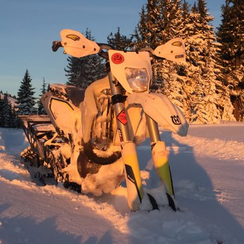 Cascade Snowbike - Husqvarna FE350s equipped with Timbersled MHST 120 track kit. Buried deep! - Ski & Snowboard Shops Near Me Cascade Snowbike - Husqvarna FE350s equipped with Timbersled MHST 120 track kit. Buried deep! - Ski & Snowboard Shops Near Me