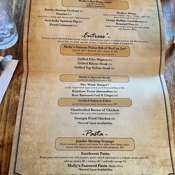 Molly Butler’s - Steakhouses Near Me - Greer, Arizona