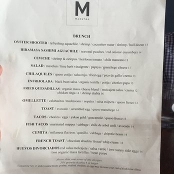 Maestro Restaurant - Brunch menu 8-18-18. Oooh...auspicious date... - Cocktail Bars Near Me - Pasadena, California Maestro Restaurant - Brunch menu 8-18-18. Oooh...auspicious date... - Cocktail Bars Near Me - Pasadena, California