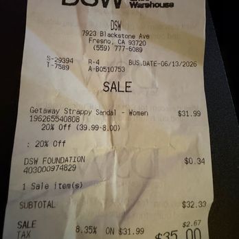 DSW Designer Shoe Warehouse - Got a 20% off from purchase making an account - Shoe Stores Near Me - Fresno, California DSW Designer Shoe Warehouse - Got a 20% off from purchase making an account - Shoe Stores Near Me - Fresno, California