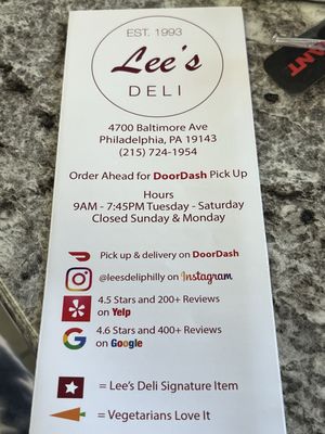 Lee's Deli Since 1993 by null