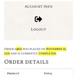 Harvest Wines & Spirits - My order is NOT completed.