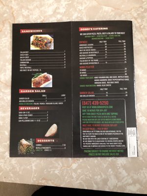 Menu photo 2 Dondi's Pizza Arlington Heights, IL Menu photo 2 Dondi's Pizza Arlington Heights, IL