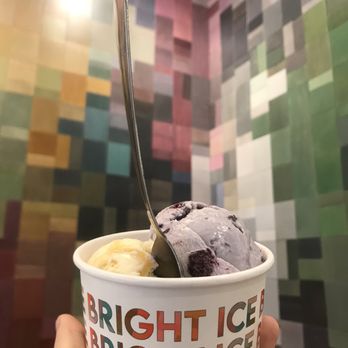 Bright Ice - Lemon ginger and blueberry cinnamon ice cream - Ice Cream & Frozen Yogurt Near Me - Pinellas Park, Florida