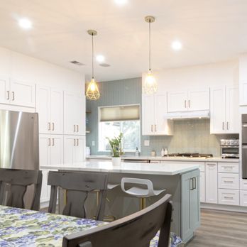 Fantastico Design and Build - a kitchen with a dining table and chairs - General Contractors Near Me - Campbell, California