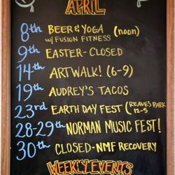 Lazy Circles Brewing - April 2023 Calendar