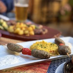 Zurita in Nye Beach - Lamb skewers