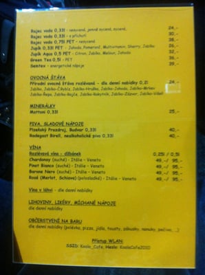 Menu photo 1 Koala Café Prague, PR Menu photo 1 Koala Café Prague, PR