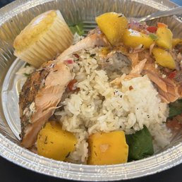 Grilled salmon and coconut rice Grilled salmon and coconut rice