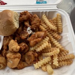 a tray of food
