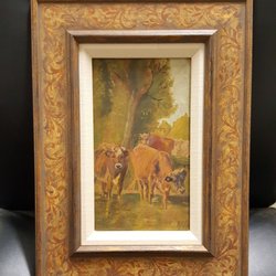 Uniques - Beautifully framed antique painting.