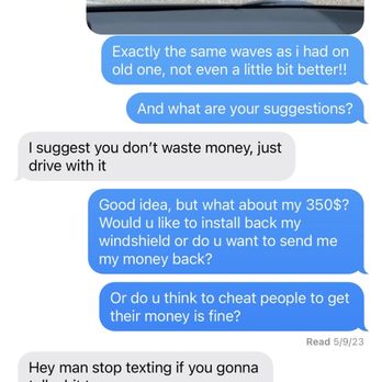 A Plus Auto Glass - He blocked me - Auto Glass Services Near Me A Plus Auto Glass - He blocked me - Auto Glass Services Near Me