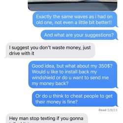 A Plus Auto Glass - He blocked me