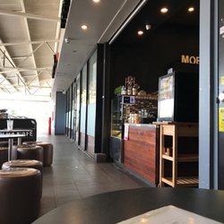 Mobi Café - Seating spills out to the outside. Small little cafe but real modern feel
