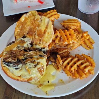 15-24 Brew House - Mushrom Burger and fries - Burgers Near Me - Clay Center, Kansas 15-24 Brew House - Mushrom Burger and fries - Burgers Near Me - Clay Center, Kansas