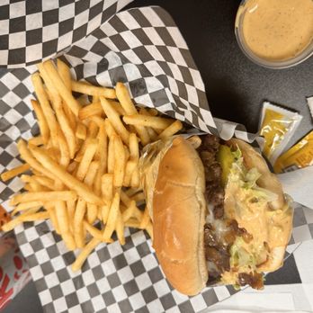 Chef Jeff’s Smash Burger - Single smash w fries & a side of secret sauce - Burgers Near Me - Antioch, California