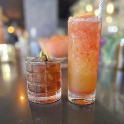 Bank of Italy - Cocktail Trust - House Old Fashioned on the left and Gandalf the Grey-Hound on the right