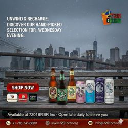 7201 BRBR - Looking for a great local bodega in Bay Ridge?
Stop by 7201BRBR Inc. for a curated selection of beers & seltzers--or order online