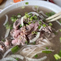 $11 Pho. Quite good. No raw red pepper garnish. $11 Pho. Quite good. No raw red pepper garnish.