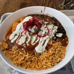 Queen St. Fare - Chicken enchiladas