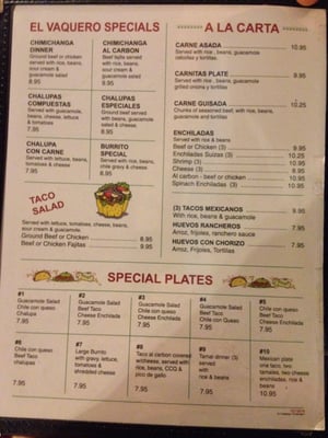 Menu photo 6 El Vaquero Houston, TX