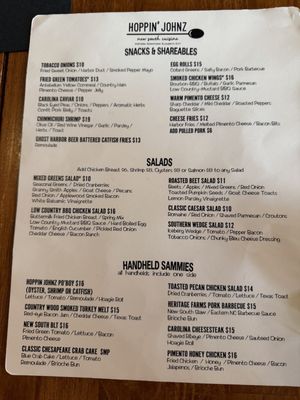 Menu photo 1 Hoppin' Johnz Elizabeth City, NC