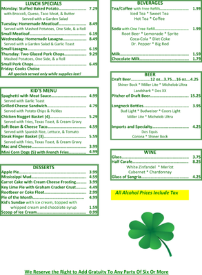 Menu photo 6 Pat's Place New Braunfels, TX