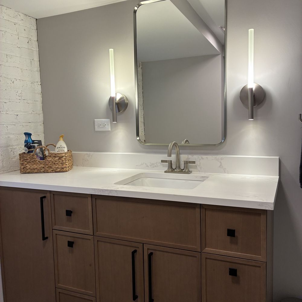 Chi Renovation & Design - Basement bathroom vanity - General Contractors Near Me - Chicago, Illinois Chi Renovation & Design - Basement bathroom vanity - General Contractors Near Me - Chicago, Illinois