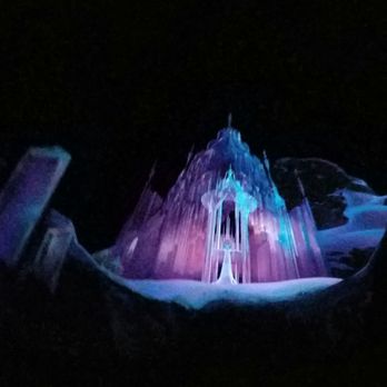 Frozen Ever After - This is what happens when you try to take photos on a moving vehicle. But it'll help you get an idea for the beautifully blue Frozen ride :) - Amusement Parks Near Me - Orlando, Florida