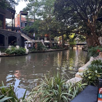 Landry's Seafood House - Riverwalk view from my table. - Seafood Near Me - San Antonio, Texas