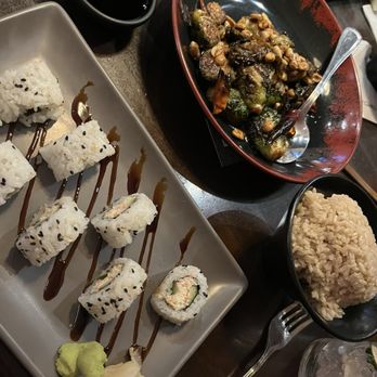 P.F. Chang's - California Roll* & Kung Pao Brussels Sprouts - Chinese Near Me - Troy, Michigan P.F. Chang's - California Roll* & Kung Pao Brussels Sprouts - Chinese Near Me - Troy, Michigan