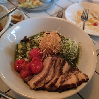 Junah - Pork belly with gnocchi. There was a rim of oil at the bottom of this plate that was really off putting. - Japanese Near Me - Salt Lake City, Utah