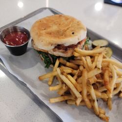 The Middle - Honey Sriracha chicken burger
