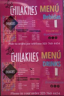 Menu photo 2 Los Chilakiles Sylmar, CA