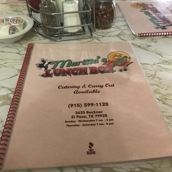 Martita’s Lunch Box - Restaurant Menu - Mexican Near Me - El Paso, Texas Martita’s Lunch Box - Restaurant Menu - Mexican Near Me - El Paso, Texas
