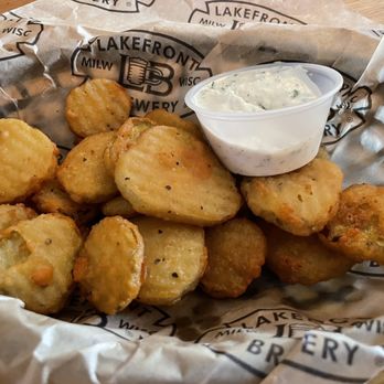 Lakefront Brewery - Fried dill pickle chips - Breweries Near Me - Milwaukee, Wisconsin