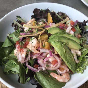 Cha Cha's Latin Kitchen - Shrimp ceviche salad without radishes & light tortilla strips was excellent - Mexican Near Me - Irvine, California