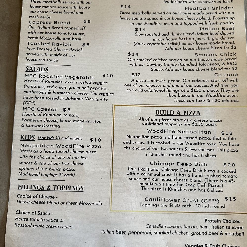 Marceline Pizza Company - Menu - Pizza Near Me - Marceline, Missouri