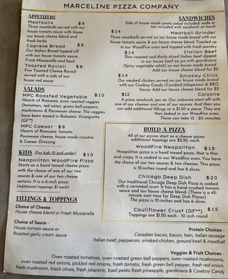 Menu photo 1 Marceline Pizza Company Marceline, MO Menu photo 1 Marceline Pizza Company Marceline, MO